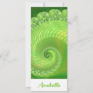 Abstraktes Monochrome Green Spiral Fraktal Lesezei
