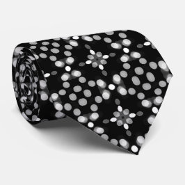 Abstraktes monochromes Bokeh-Dots-Muster Krawatte