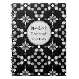 Abstraktes monochromes Bokeh-Dots-Muster Notizblock