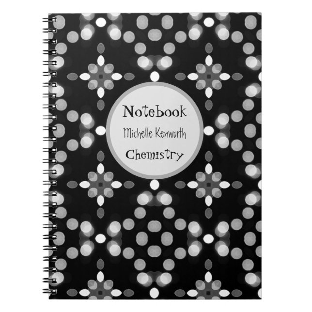 Abstraktes monochromes Bokeh-Dots-Muster Notizblock (Vorderseite)
