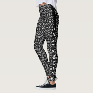 Abstraktes monochromes Bokeh-Punkte-Muster Leggings