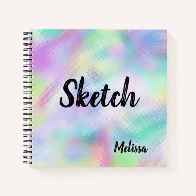 Abstraktes Monogram-Sketchbook Notizbuch (Vorderseite)