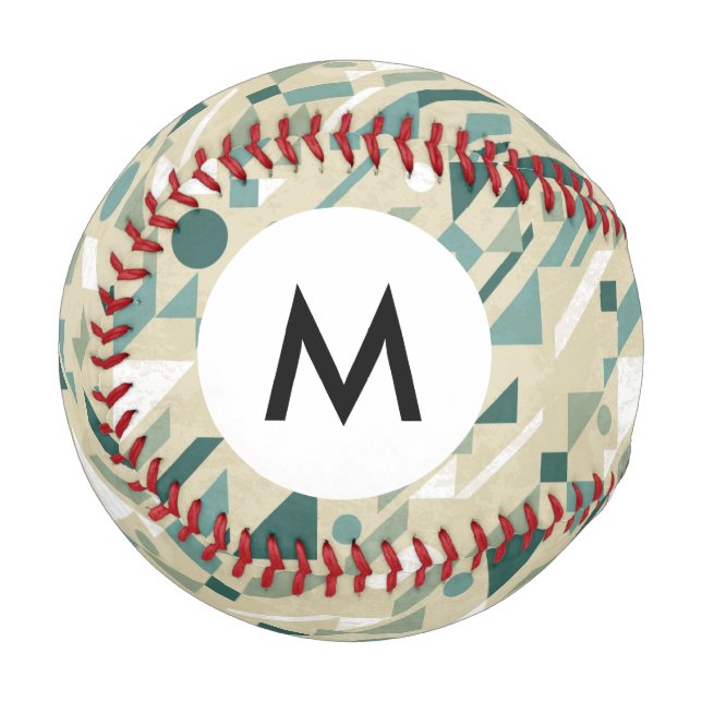 Abstraktes Monogramm Baseball (Vorderseite Links)