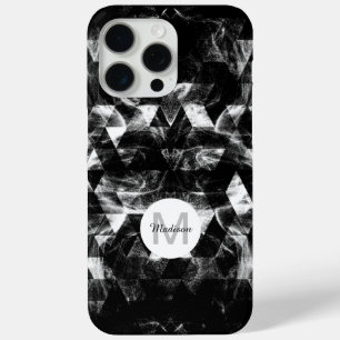 Abstraktes Monogramm mit schwarzer und weißer Geom Case-Mate iPhone Hülle