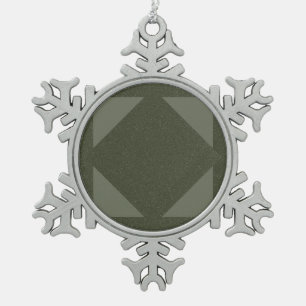 Abstraktes Moosschneeflockendekor - individuell an Schneeflocken Zinn-Ornament