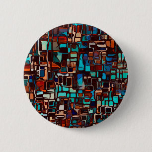 Abstraktes Mosaik aus Buntglas Button