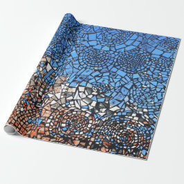 Abstraktes Mosaik aus verkettetem Glas Geschenkpapier