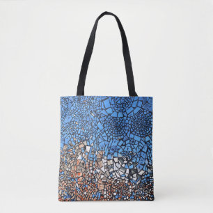 Abstraktes Mosaik aus verkettetem Glas Tasche