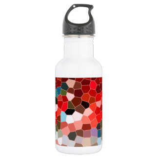 Abstraktes Mosaik beflecktes Glas-rotes Burgunders Trinkflasche