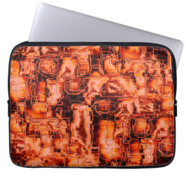 Abstraktes Mosaik in Korallentönen Laptopschutzhülle