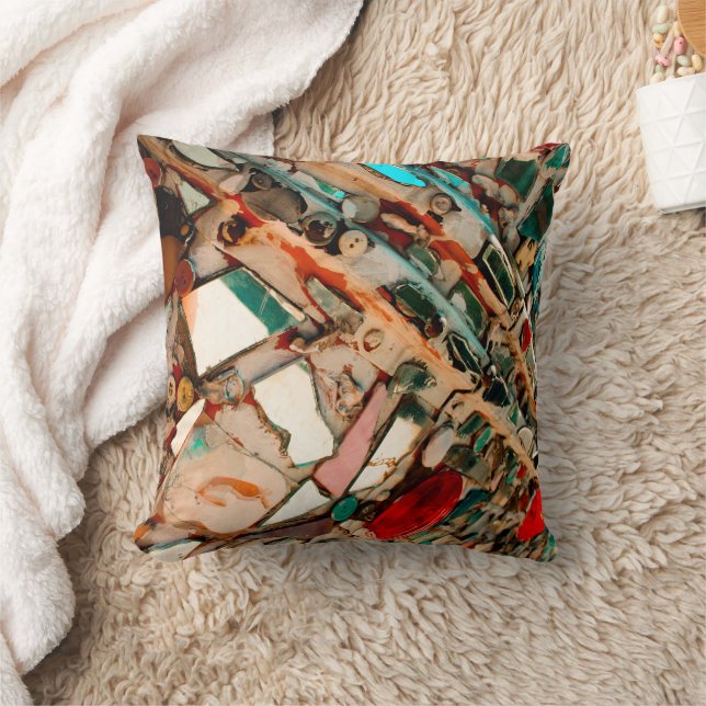 Abstraktes Mosaik Kissen (Decke)