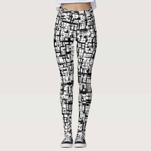 Abstraktes Mosaik Leggings (Vorderseite)