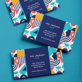 Abstraktes Mosaik-Muster in trendy Colorful Geomet Visitenkarte