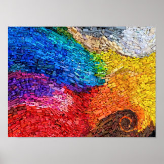 Abstraktes Mosaik Poster