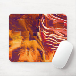 Abstraktes Mosaik zeichnend Rotgold Mousepad