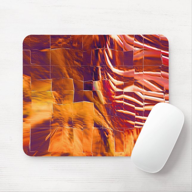 Abstraktes Mosaik zeichnend Rotgold Mousepad (Mit Mouse)