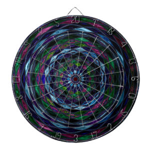 Abstraktes Mosaikglas #10 Dartscheibe