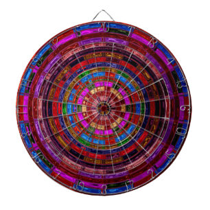 Abstraktes Mosaikglas #9 Dartscheibe