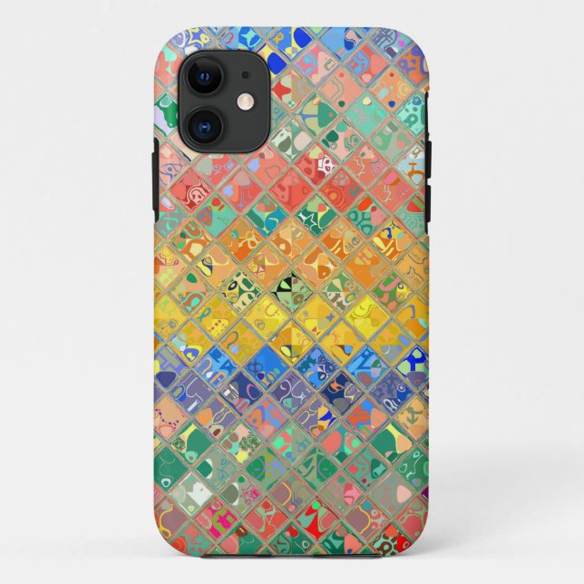 Abstraktes Mosaikglas-Muster Nr. 4 Case-Mate iPhone Hülle (Rückseite)