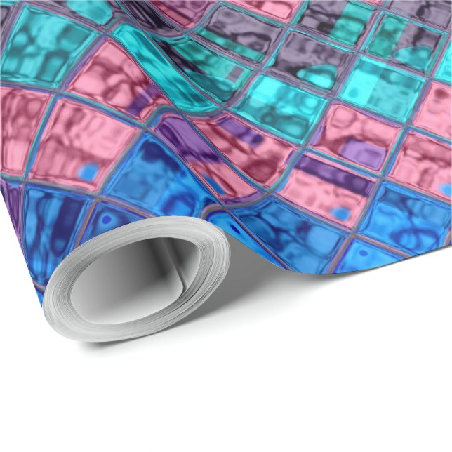 Abstraktes Mosaikmuster #3 Geschenkpapier (Rolleneckpunkt)