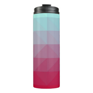 Abstraktes Mosaikmuster aus BLAU. Farbenfrohe Abst Thermosbecher