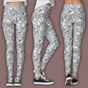 Abstraktes Mosaikmuster Diamantprisma Leggings