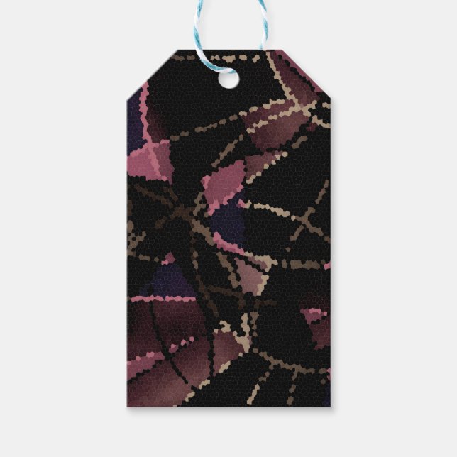 Abstraktes Mosaikmuster Geschenkanhänger (Vorderseite)