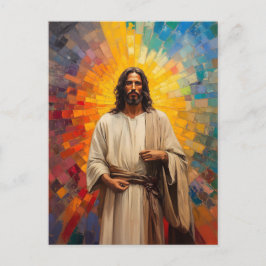 Abstraktes Mosaikprojekt Jesu Christi Postkarte
