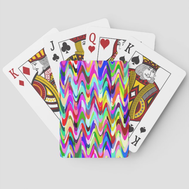 Abstraktes Mosaikwellenmuster #2 Spielkarten (Rückseite)