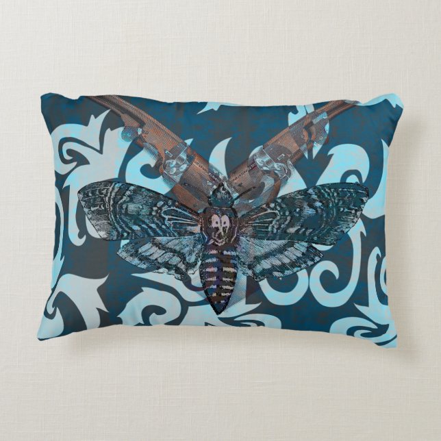 Abstraktes Moth Kissen (Rückseite)
