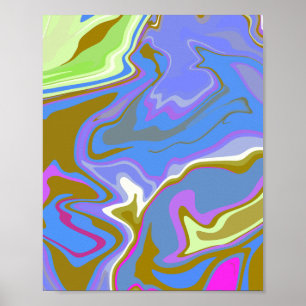 Abstraktes Multicolor-Drehmuster Poster