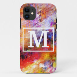 Abstraktes Multifarben-Art-Monogramm Case-Mate iPhone Hülle