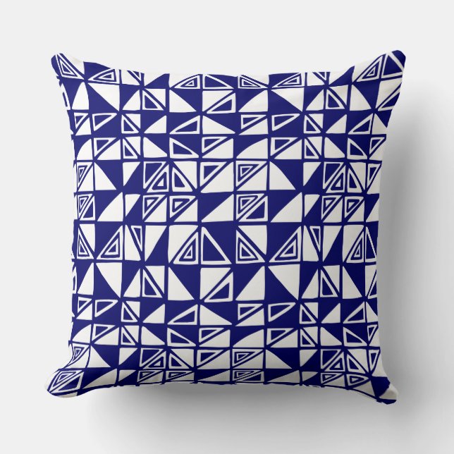 Abstraktes Muster 051115 - Deep Navy Blue Kissen (Vorderseite)