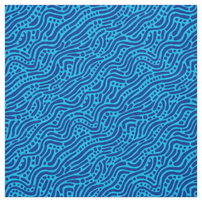 Abstraktes Muster 110523 - Farbtöne von blau v2 Stoff (Muster)