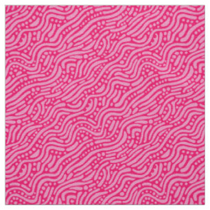 Abstraktes Muster 110523 - Rosa und Neon Rot Stoff