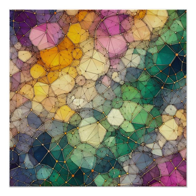 Abstraktes Muster 3 - AI - Kunstwerk Poster (Vorderseite)