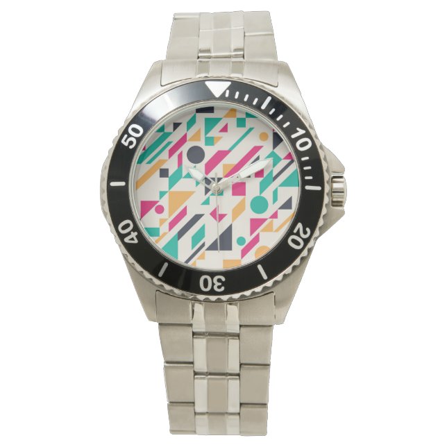 Abstraktes Muster 3 Armbanduhr (Vorderseite)