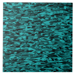 Abstraktes Muster Aquamarin Fliese