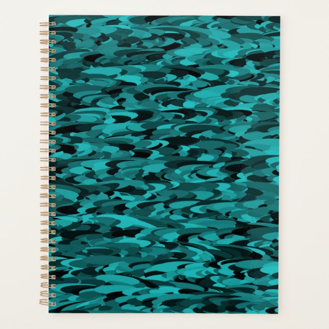 Abstraktes Muster Aquamarin Planer (Vorderseite)