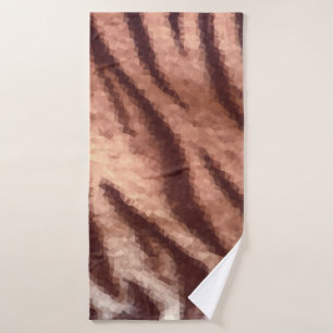 Abstraktes Muster aus Poly-Tiger. Natur Badehandtuch