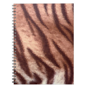 Abstraktes Muster aus Poly-Tiger. Natur Notizblock