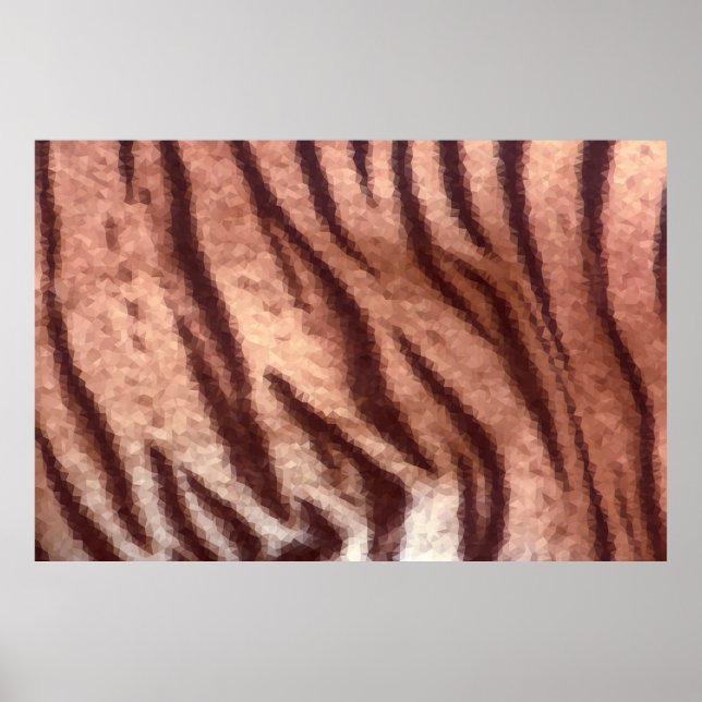 Abstraktes Muster aus Poly-Tiger. Natur Poster (Vorne)