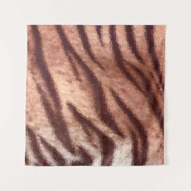 Abstraktes Muster aus Poly-Tiger. Natur Wandteppich (Vorderseite)