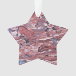 Abstraktes Muster aus rotem Mineralstein Ornament