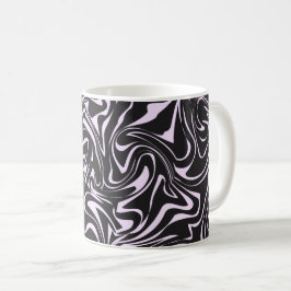 Abstraktes Muster aus schwarzem und rosa Marmor Kaffeetasse