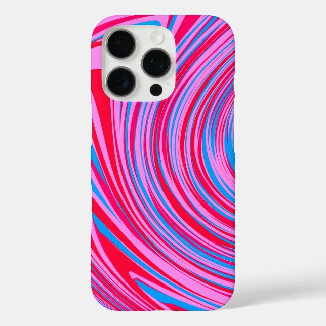 Abstraktes Muster aus Swirl-Marmor iPhone 16 Pro Hülle (Rückseite)