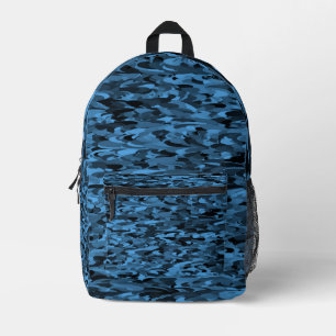 Abstraktes Muster Blau Bedruckter Rucksack