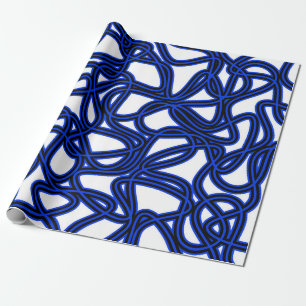 Abstraktes Muster - blau Geschenkpapier