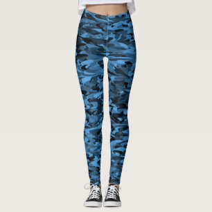 Abstraktes Muster Blau Leggings