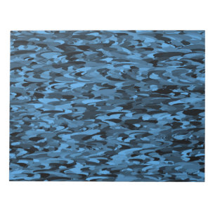 Abstraktes Muster Blau Schwarz Notizblock